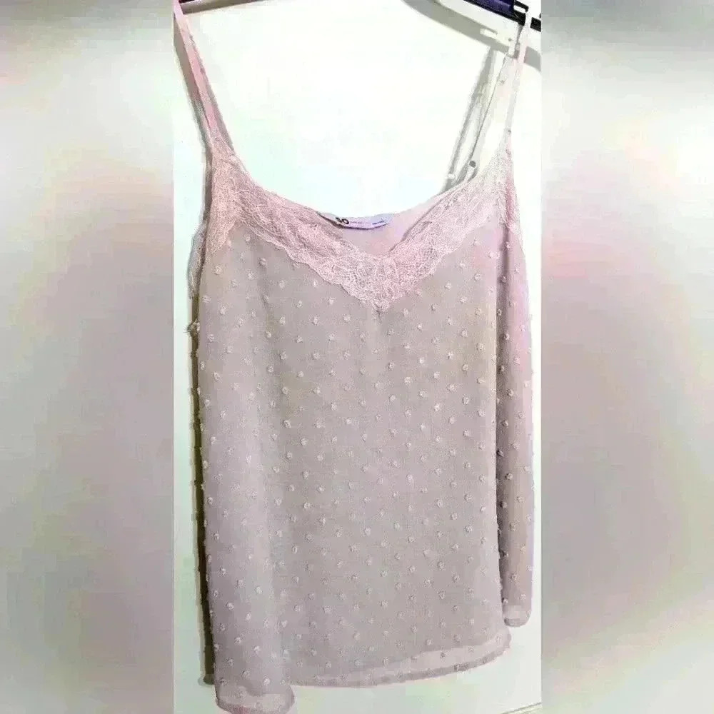 Soft Pink (Blush) Raised Textured SO Lined Cami Size Large - Picture 1 of 8